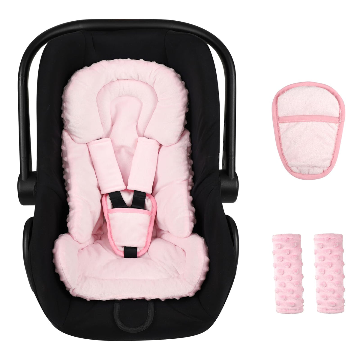 Jundetye infant car seat insert 3-in-1 provides full support for newborns during car rides