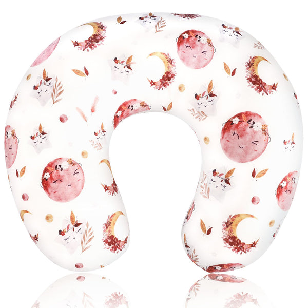 Jundetye Moon Star nursing pillow cover with soft moon-star pattern for cozy feeds