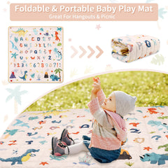 Jundetye non-slip backing with silicone dots keeps infants stable during tummy time.