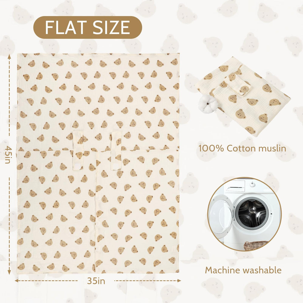 Jundetye nursing cover offers discreet, breathable privacy for feeding.
