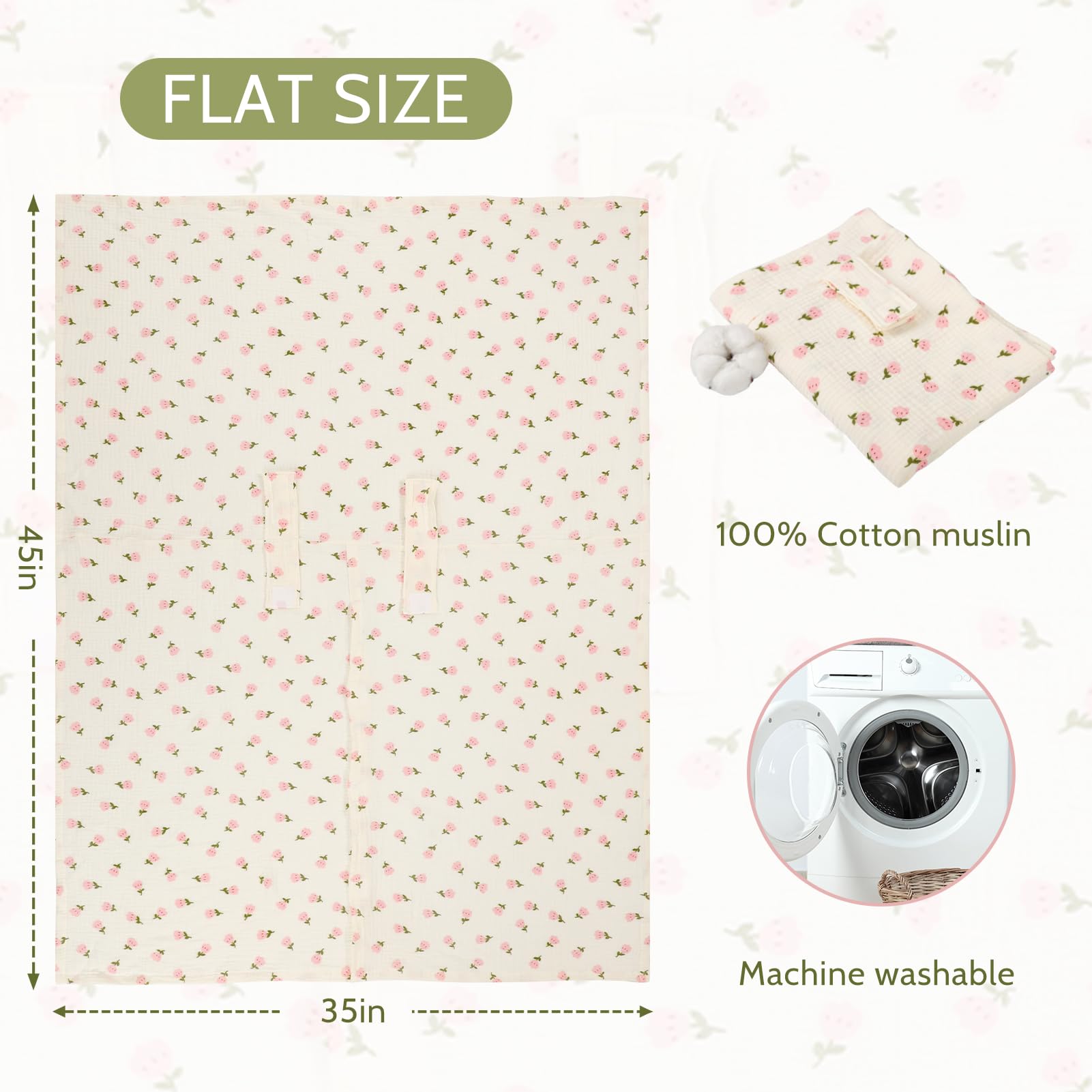 Jundetye muslin nursing cover delivers soft, breathable fabric for discreet feeding