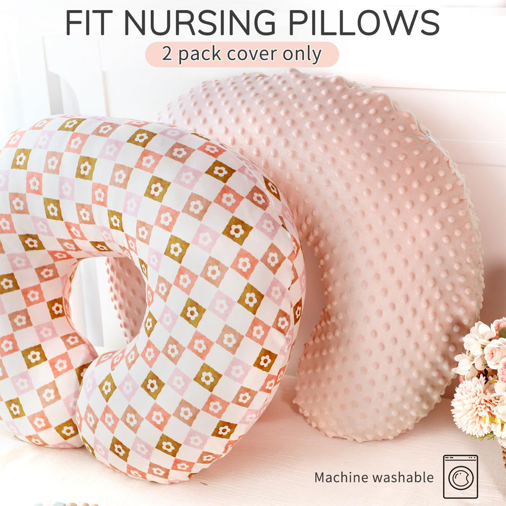 Jundetye nursing pillow cover features a large zipper for easy on off access.