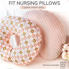 Jundetye nursing pillow cover features a large zipper for easy on off access.