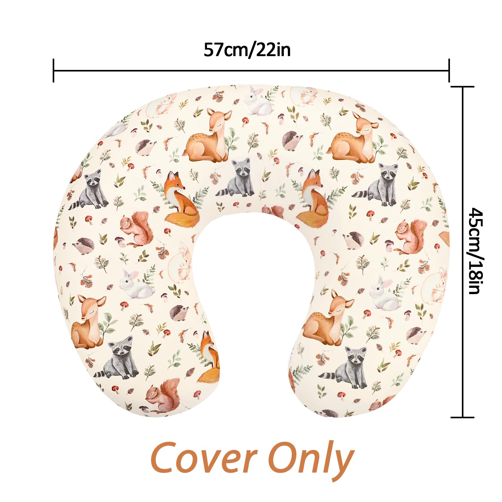 Machine washable fabric makes cleaning quick after feeds and snuggles.
