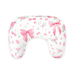 Jundetye nursing pillow cover with pink rose pattern for a cozy, easy-to-clean feeding setup.