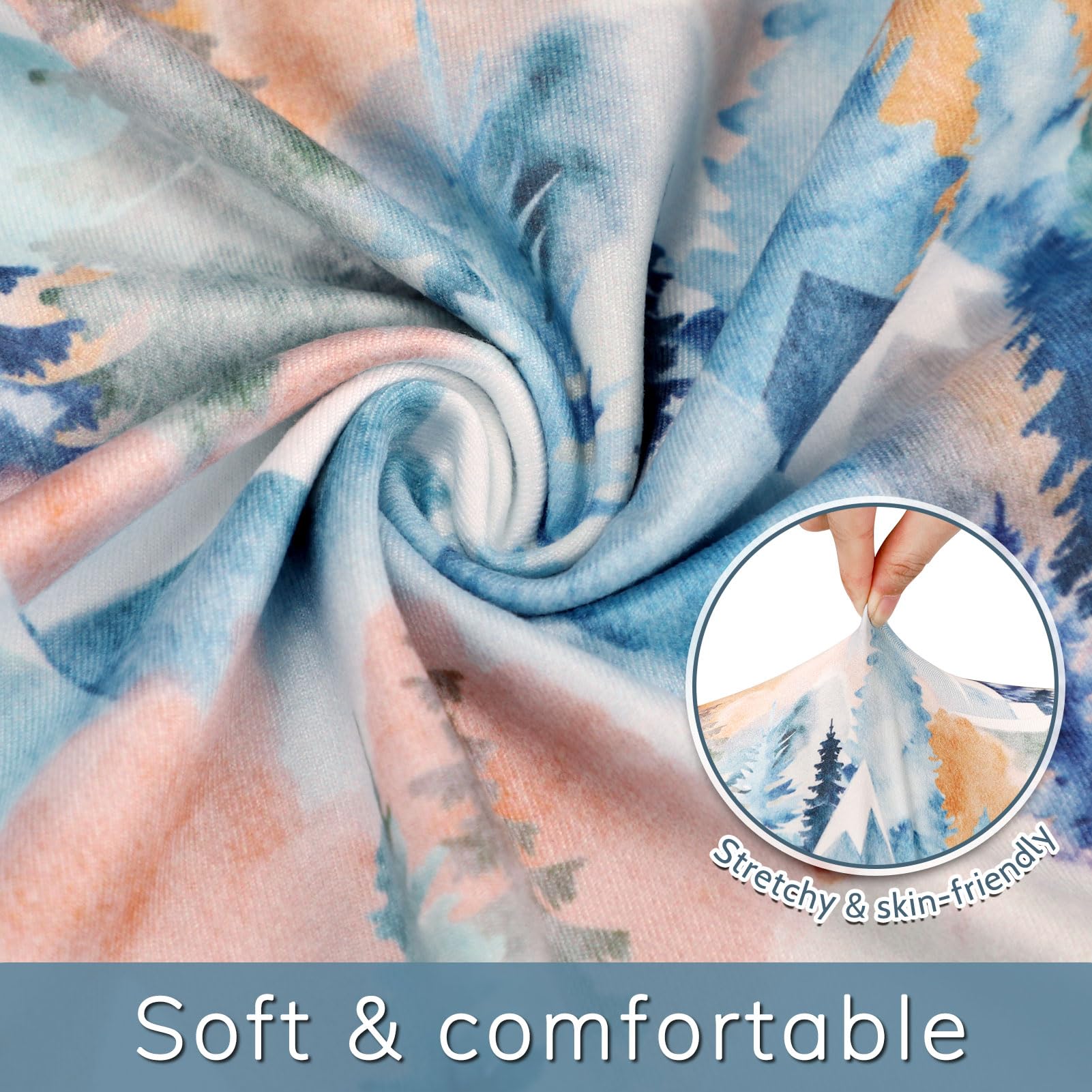 Jundetye soft polyester slipcover close-up highlighting breathable fabric for baby comfort.