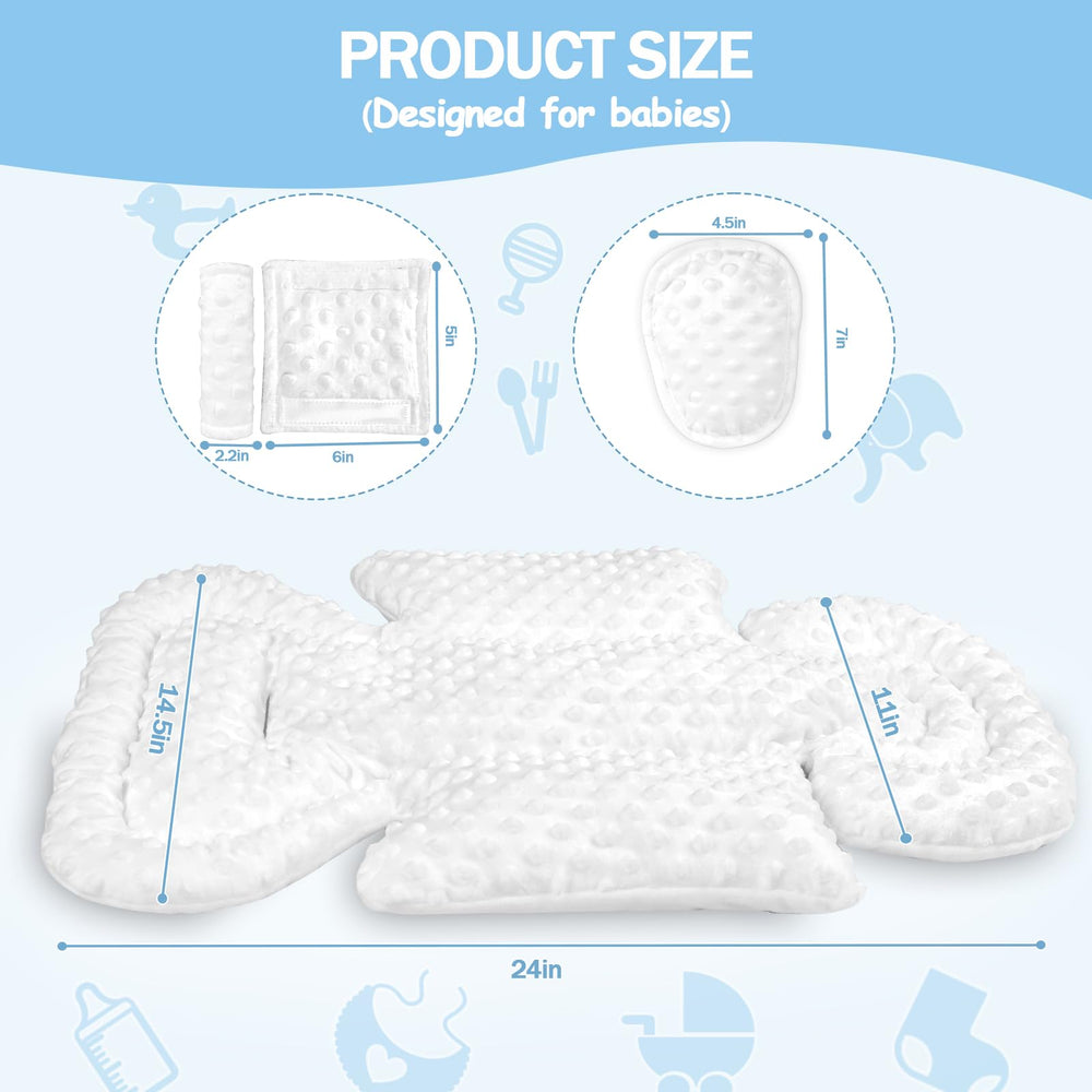 Jundetye protective pad shields baby's abdomen from buckle pressure.
