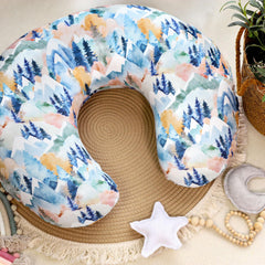 Jundetye removable slipcover for Boppy pillows side view shows easy washing.