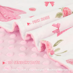 Jundetye plush minky fabric blanket feels gentle on delicate skin.