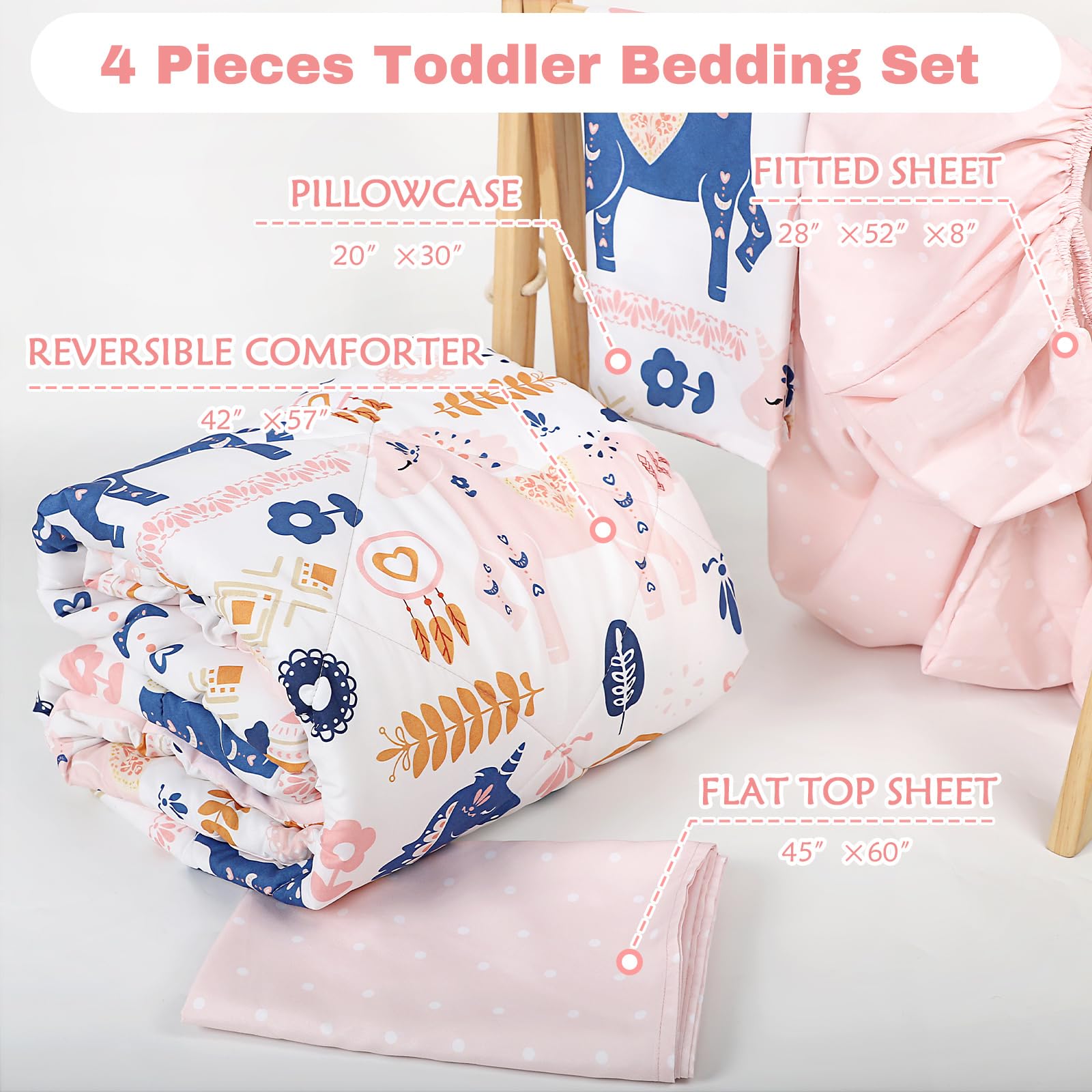Jundetye pillowcase completes unicorn set with soft durable fabric