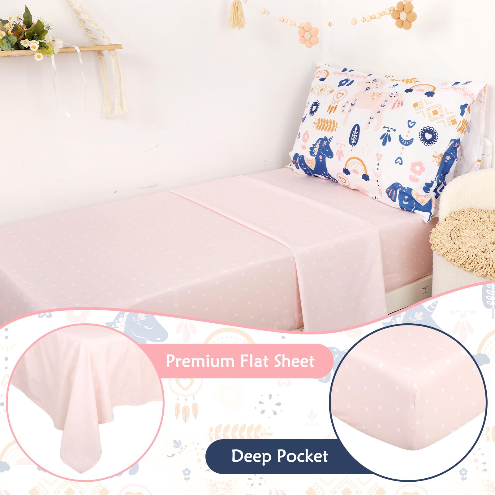 Jundetye flat sheet with breathable fabric for comfortable sleep