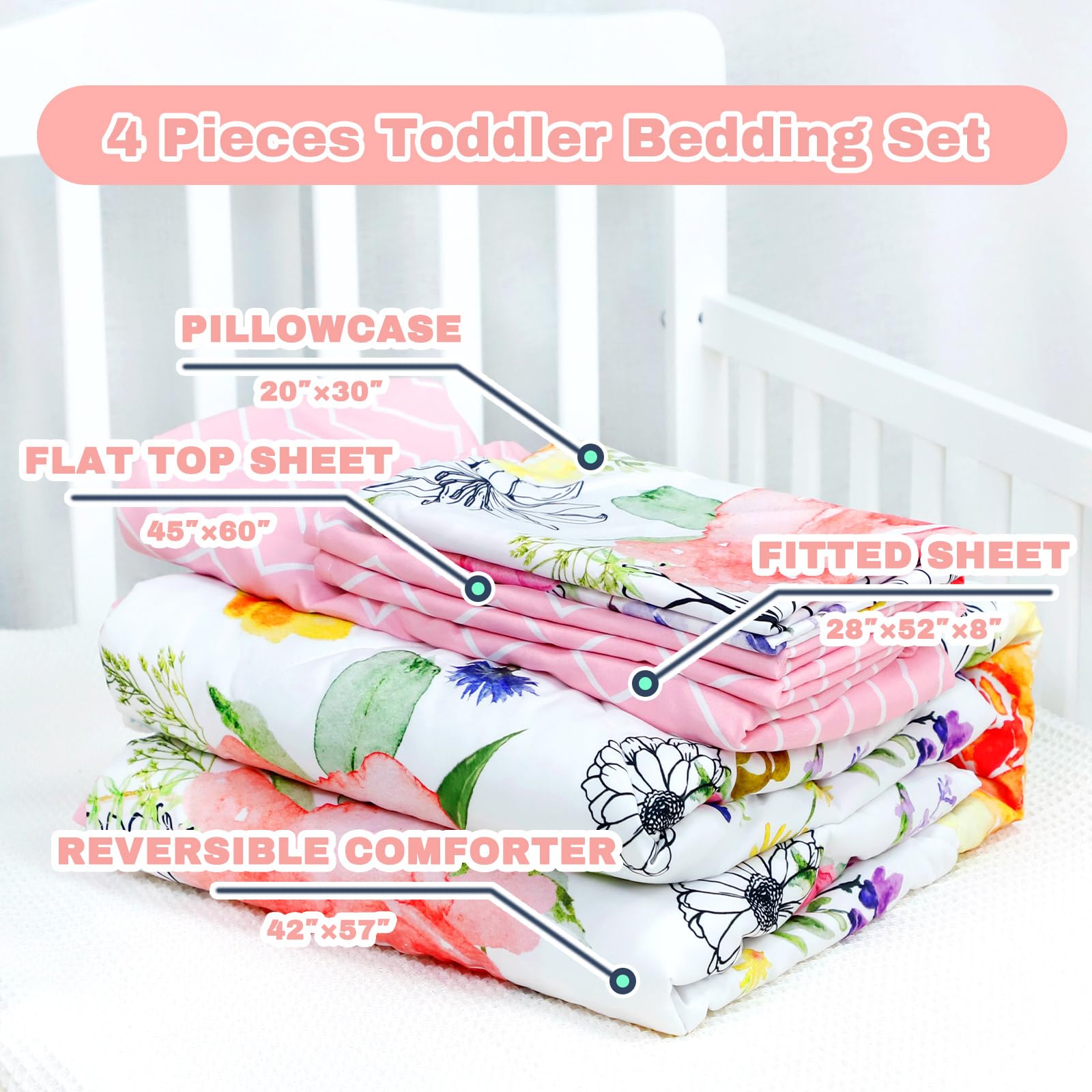 Jundetye watercolor flower design enhances nursery decor