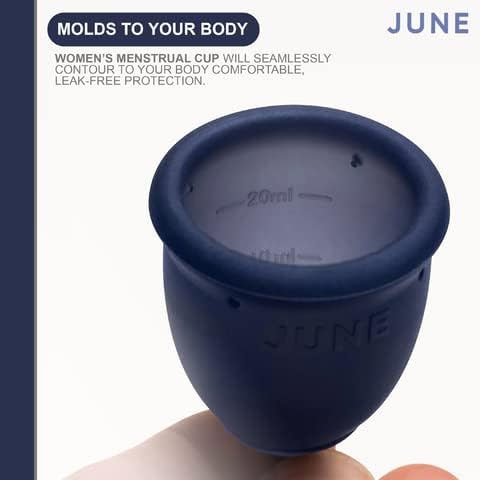 Care routine for June Menstrual Cup with washing and drying for longevity.