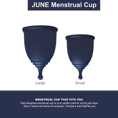 Close-up of June Menstrual Cup stem for easy grip and handling.
