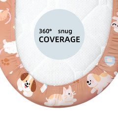 Junengchuang Chicco-compatible sheets on a snug, secure bassinet