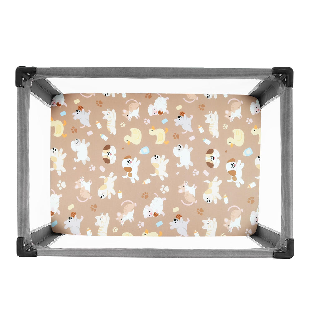 JUNENGCHUANG pack and play sheets breathable fabric close-up, airy comfort for babies.