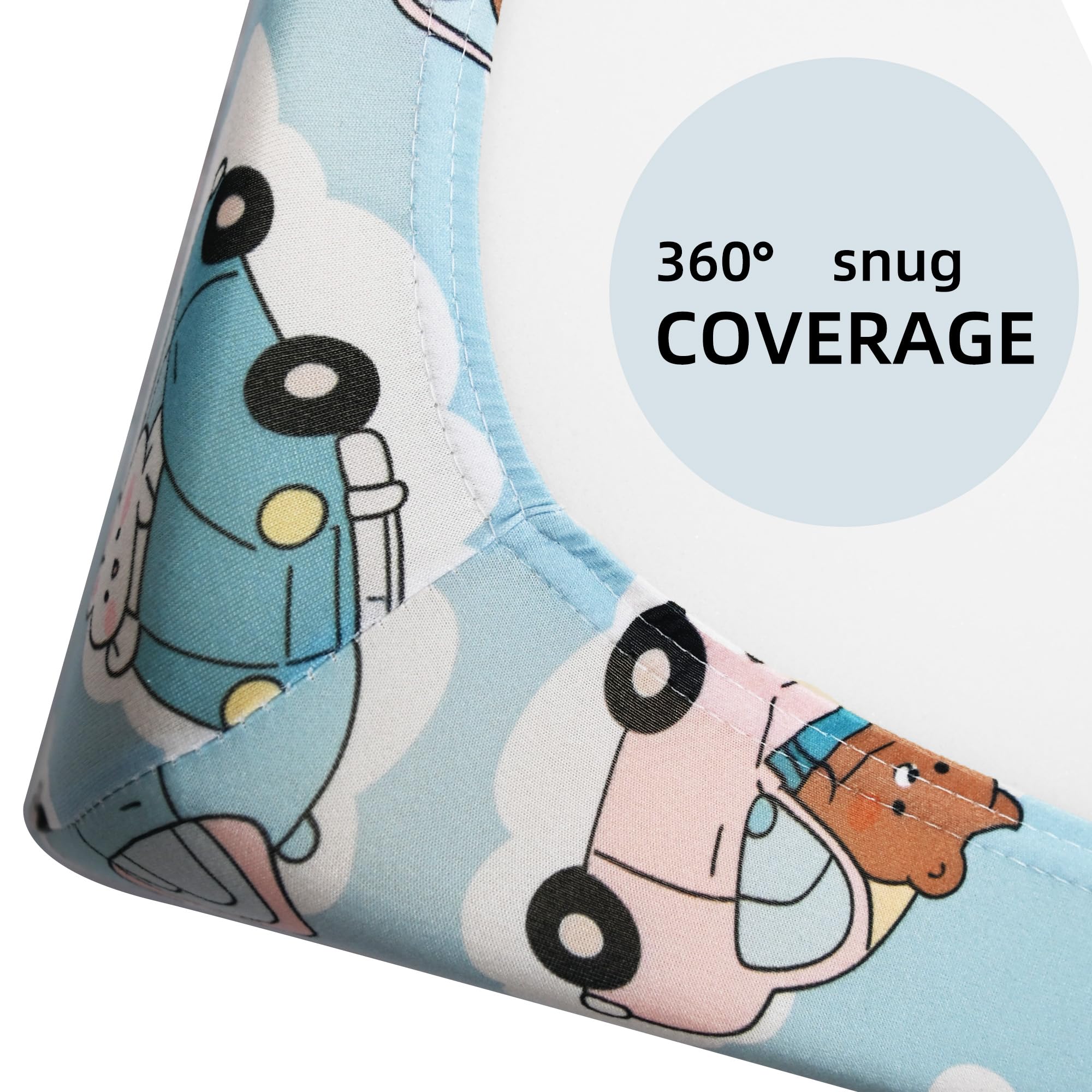 Junengchuang two-sheet set ensures rotation keeps baby resting comfortably.