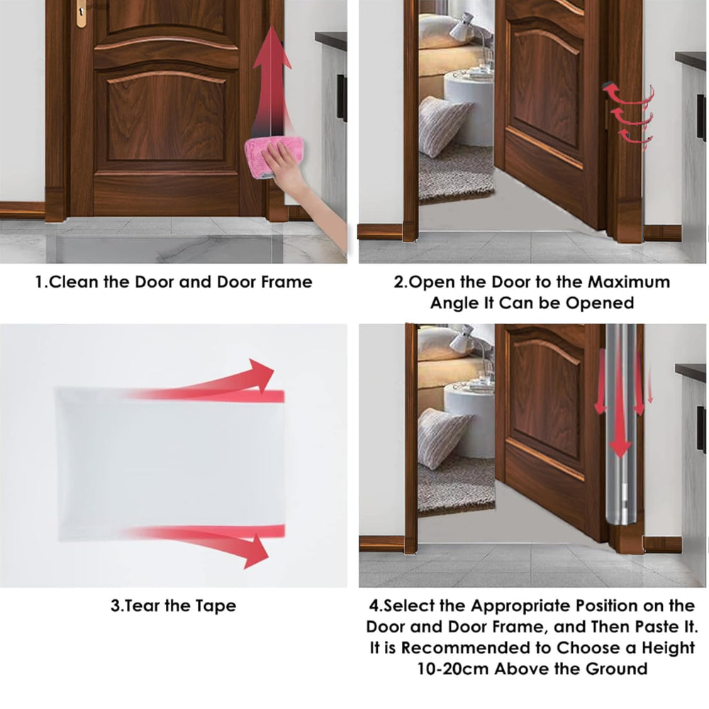 JuneSisters door finger safety protector highlights easy, tool-free installation.