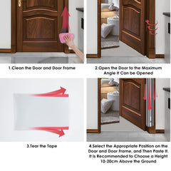 JuneSisters door finger safety protector highlights easy, tool-free installation.