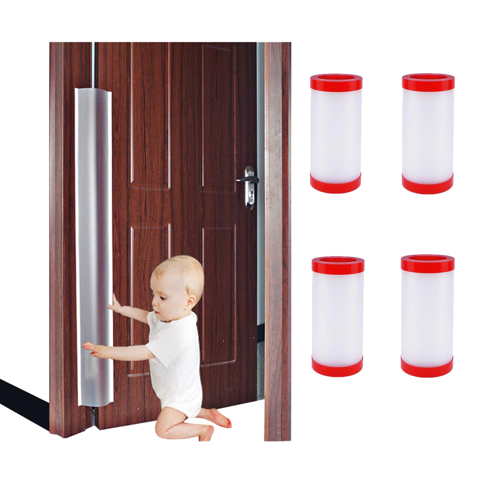 JuneSisters door pinch guard full view protects little fingers during daily door use.