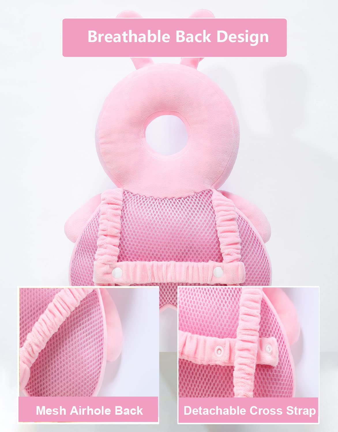 JunNeng adjustable plush straps ensure a snug grow-with-baby fit.