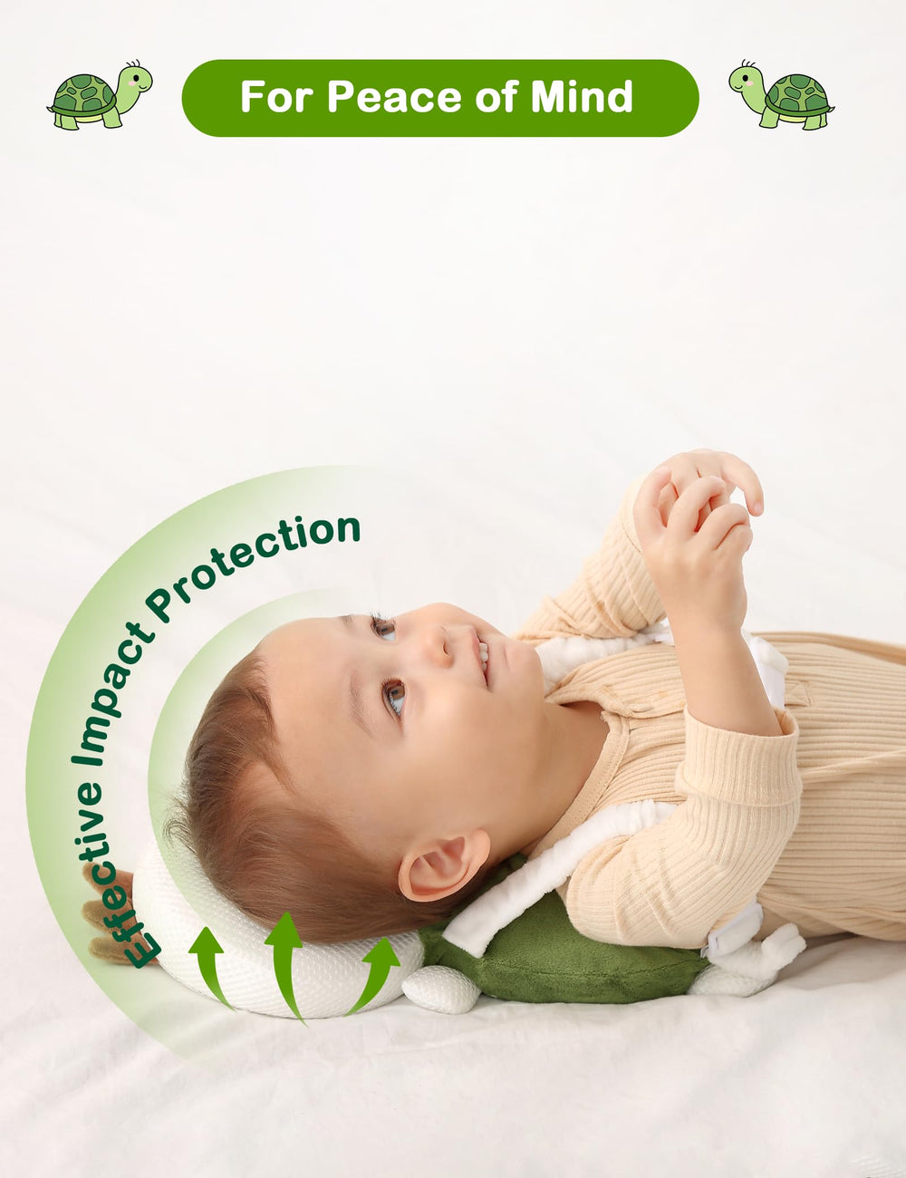 Adjustable plush straps on JunNeng head protector ensure secure fit during playtime