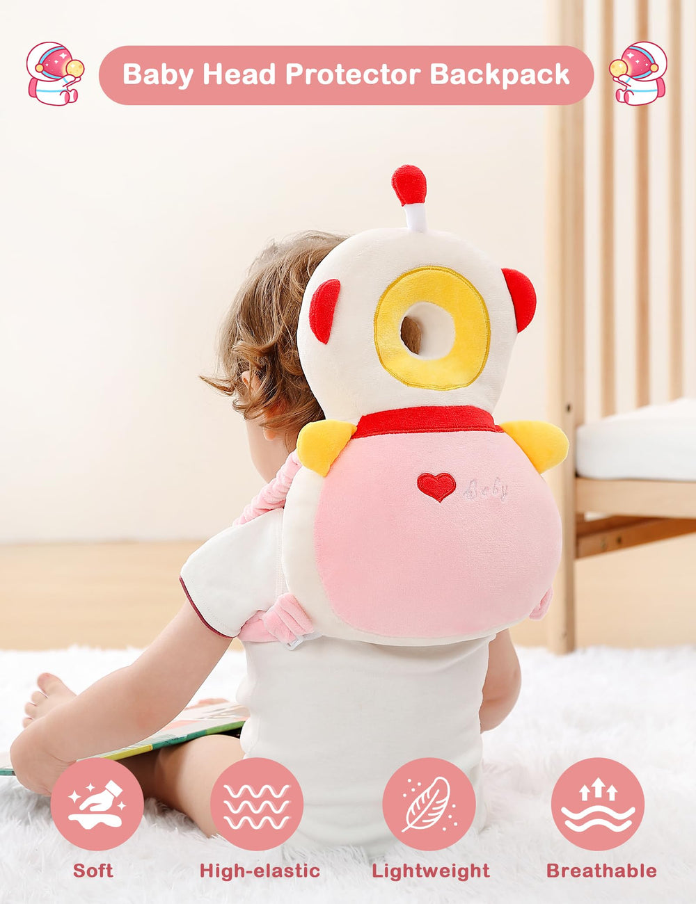 JunNeng adjustable plush straps keep the backpack secure.