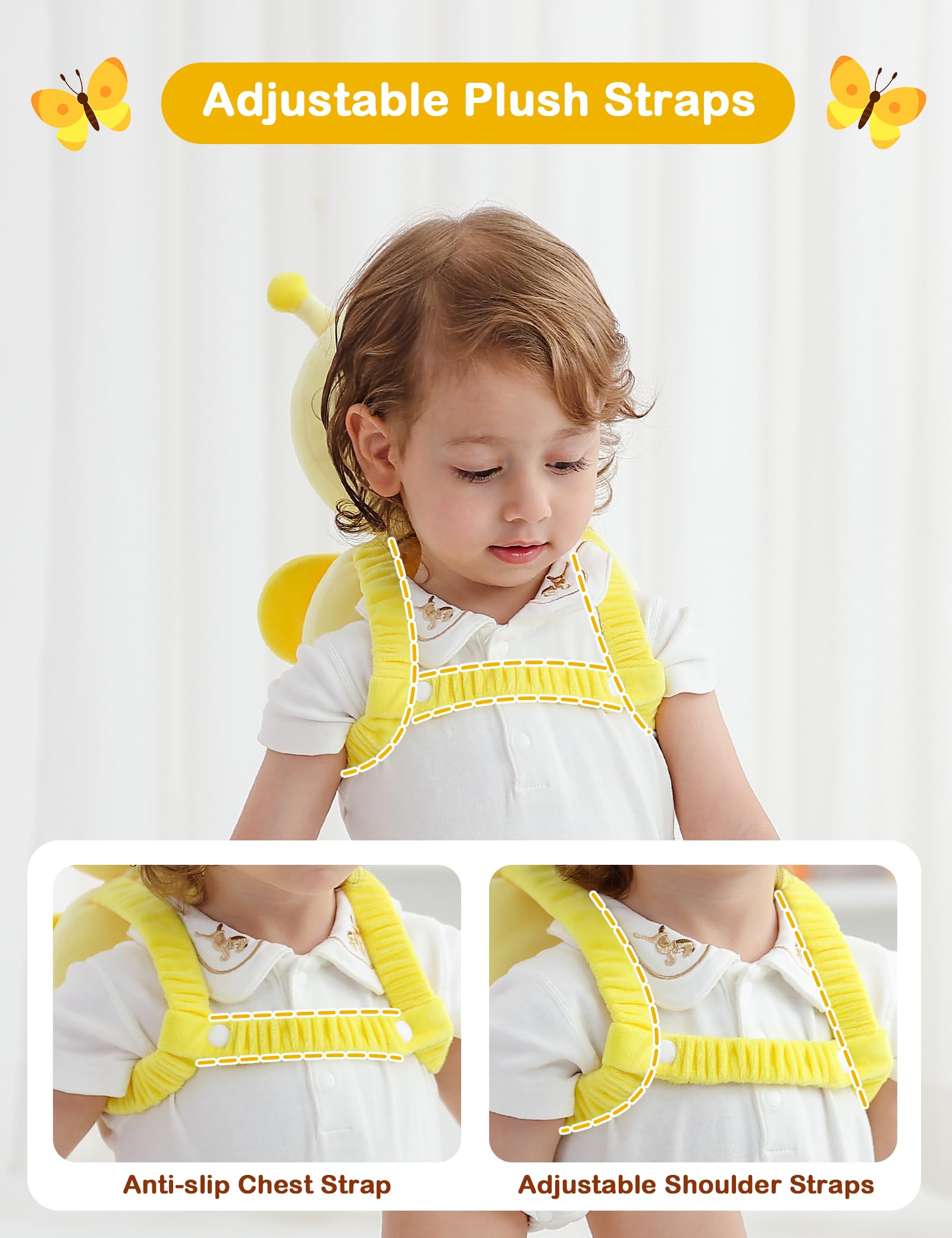 JunNeng cartoon animals design features butterfly and friends for playful safety.