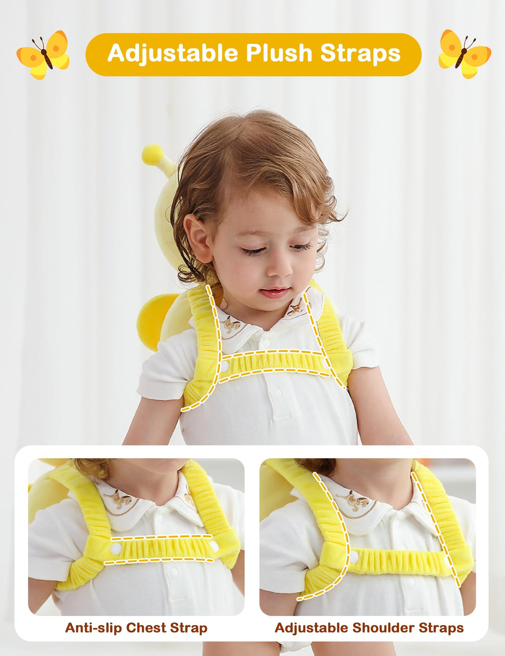 JunNeng cartoon animals design features butterfly and friends for playful safety.