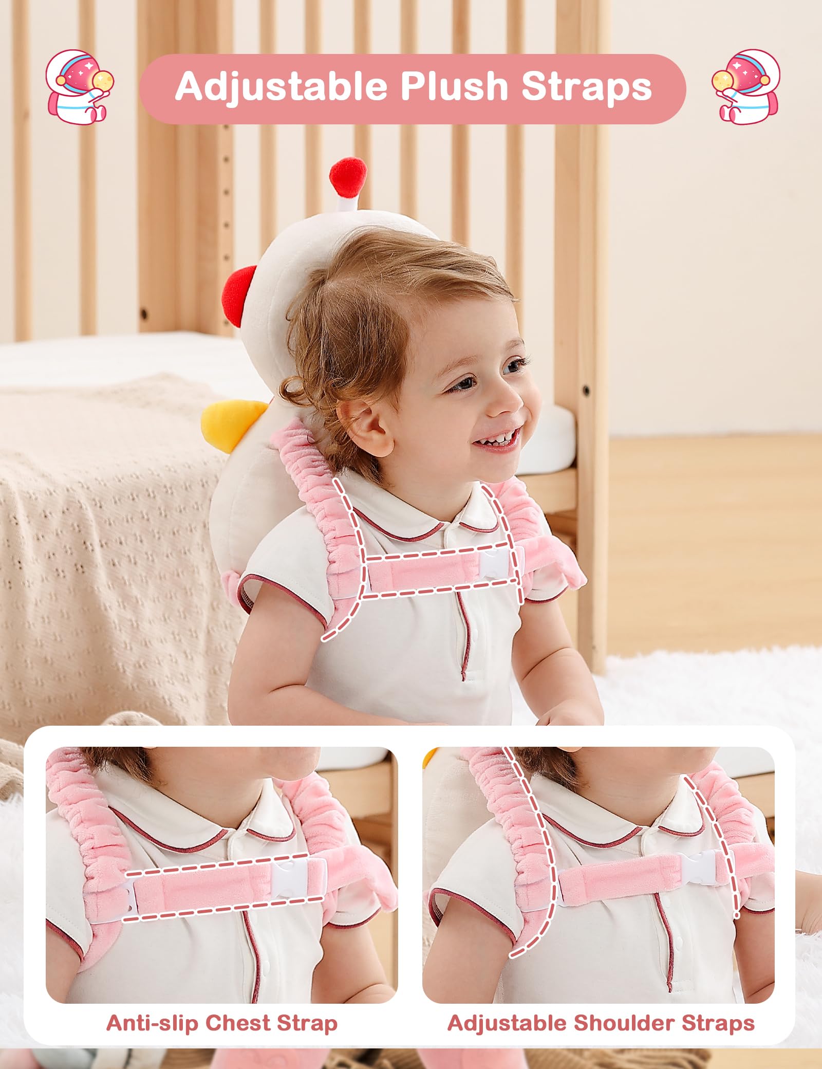 JunNeng cartoon animal designs delight babies while protecting.