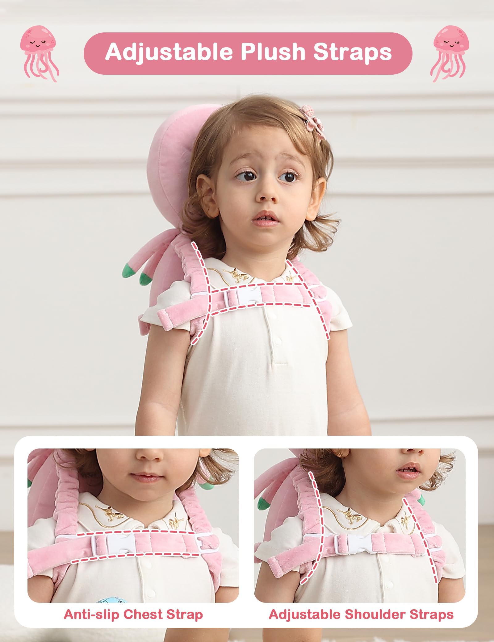JunNeng soft plush padding provides gentle head cushioning