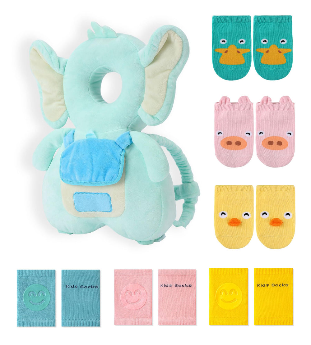 JunNeng head-protector-backpack-squeaker for safe exploration