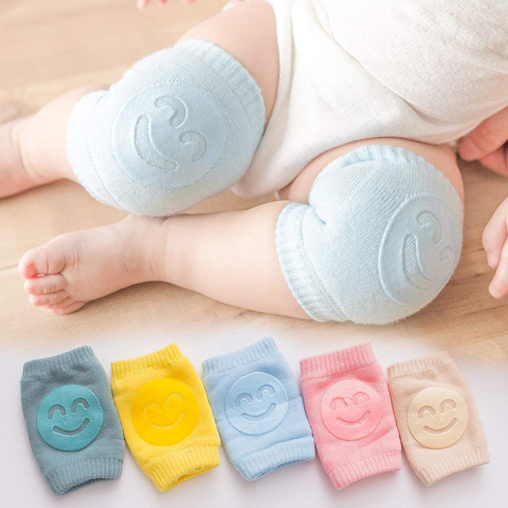 Soft knee pads provide extra protection during crawls