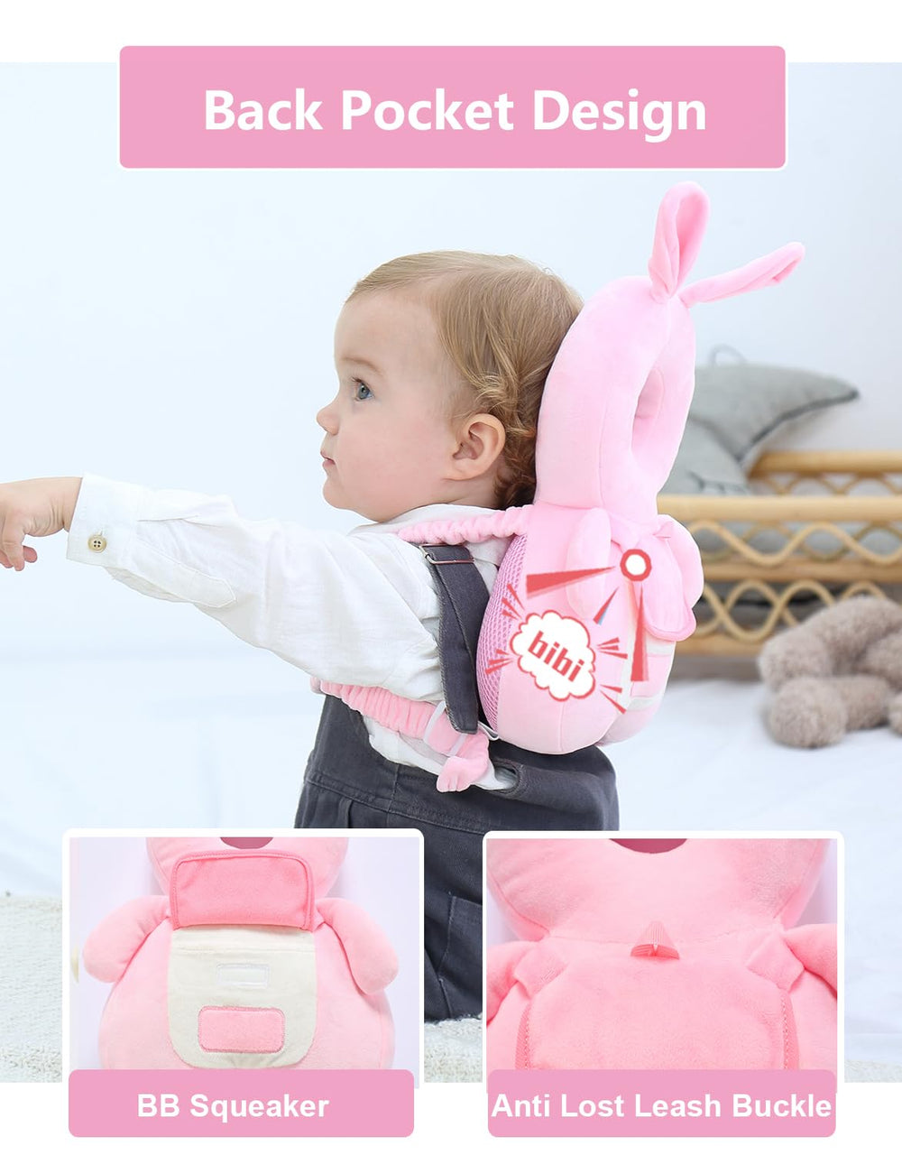 JunNeng backpack pocket with anti-lost leash buckle adds practical security.