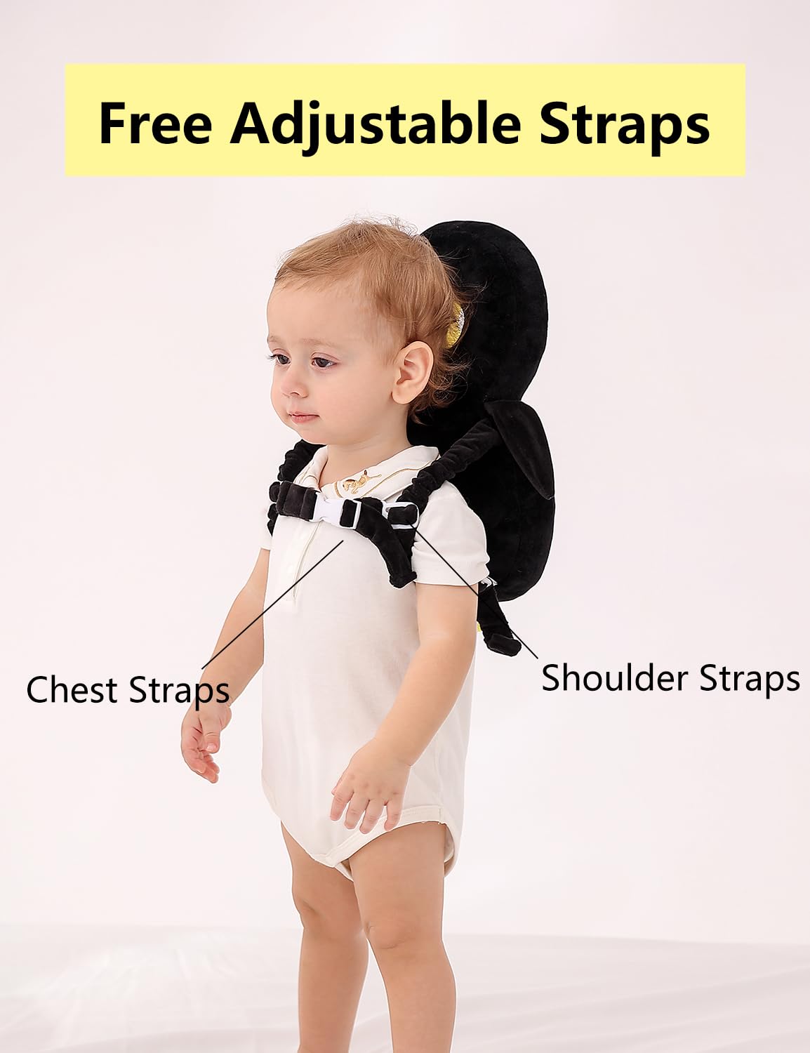 JunNeng Penguin adjustable straps ensure snug fit for growing kids.