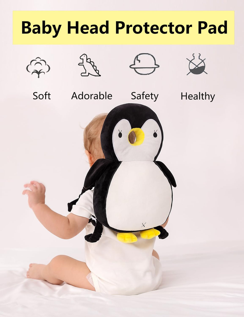 JunNeng Penguin knee pads provide cushioning for knees during crawling and play.