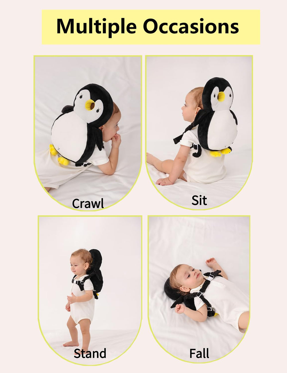 JunNeng Penguin worn by toddler during walk and crawl for joyful moments.