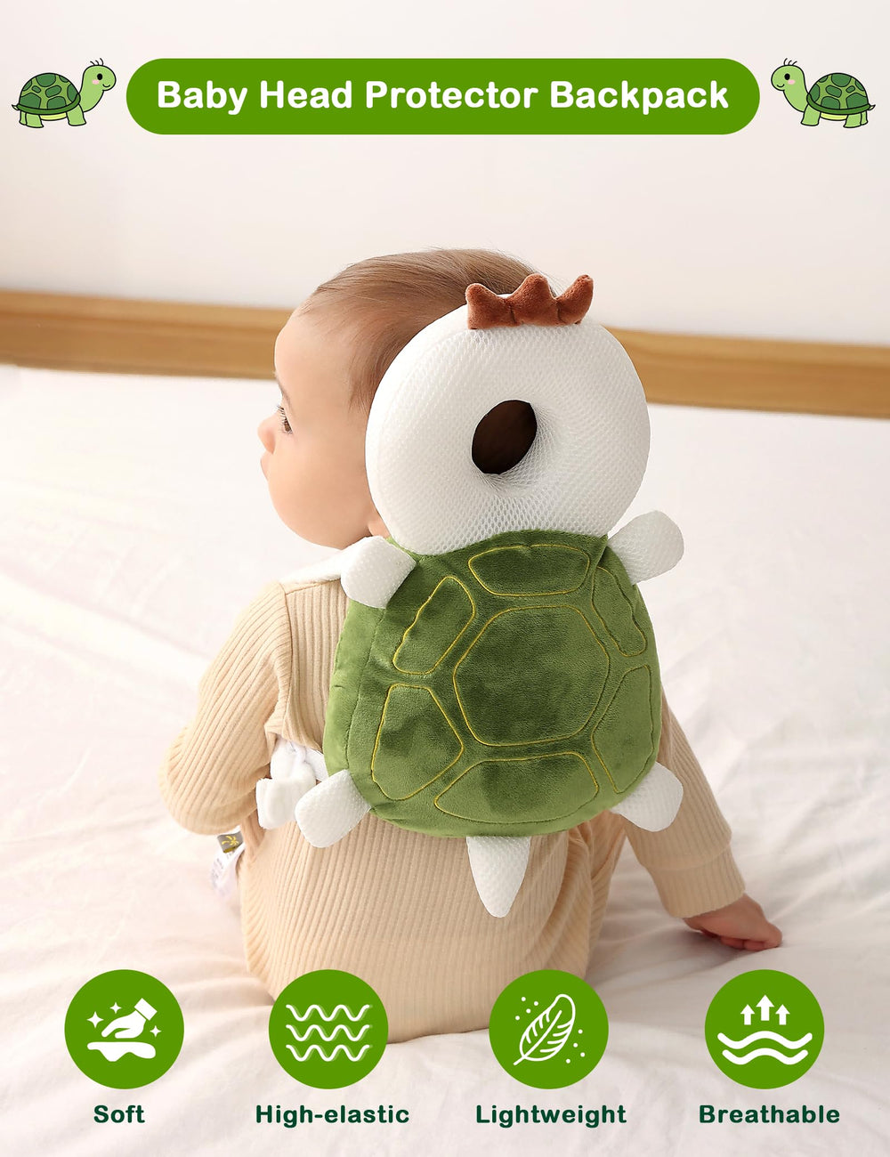 Close-up of soft plush fabric and padding on JunNeng head protector for gentle head protection
