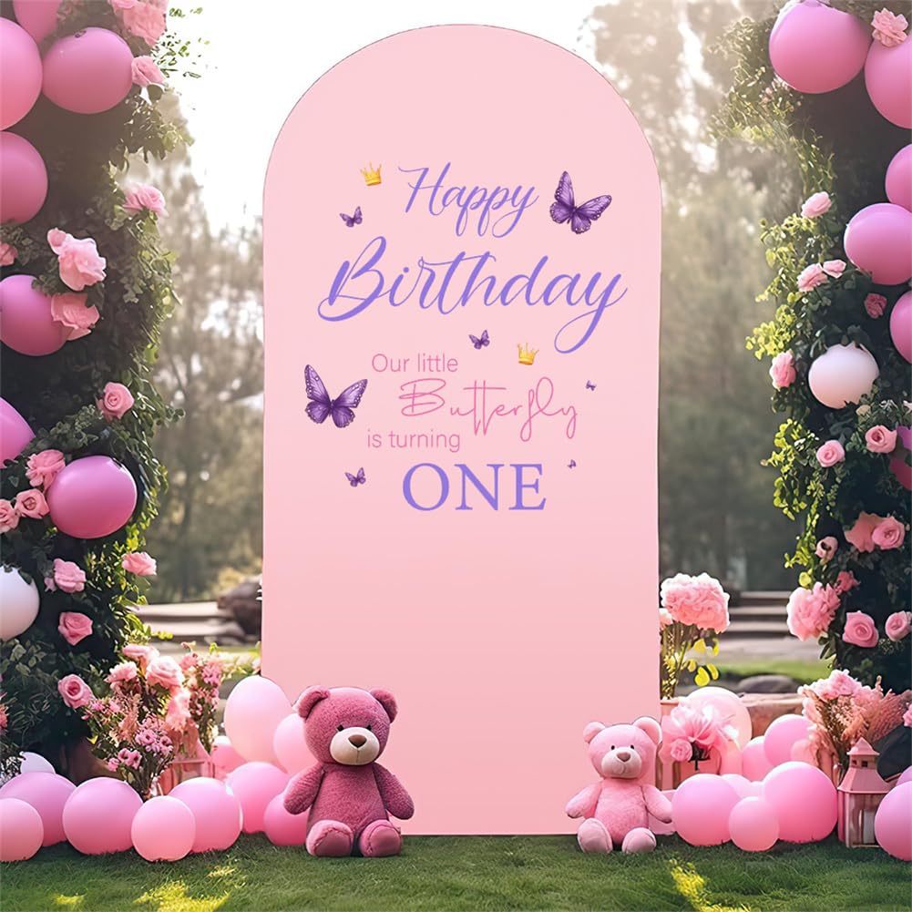 JUNWALL butterfly first birthday decal brightens walls and photo backdrops for a baby girl celebration