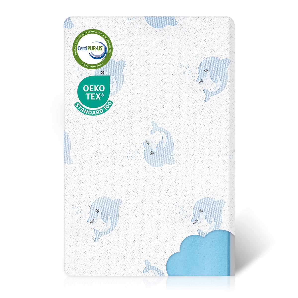 JUNYOHOA Pack N Play mattress with dual memory foam offering firm base and soft surface for growing babies