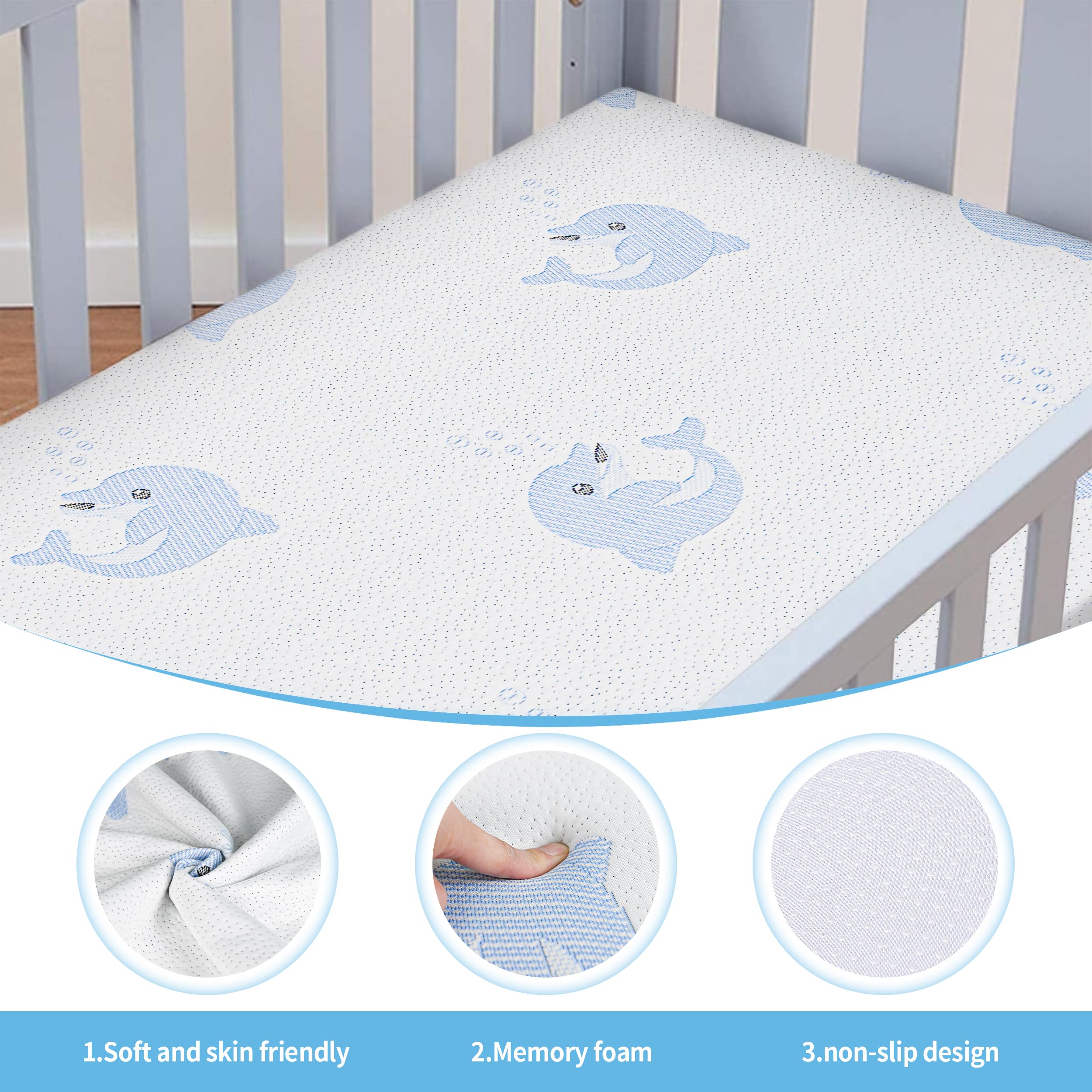 Standard 38x26 fit on JUNYOHOA Pack N Play mattress for most cribs and playards