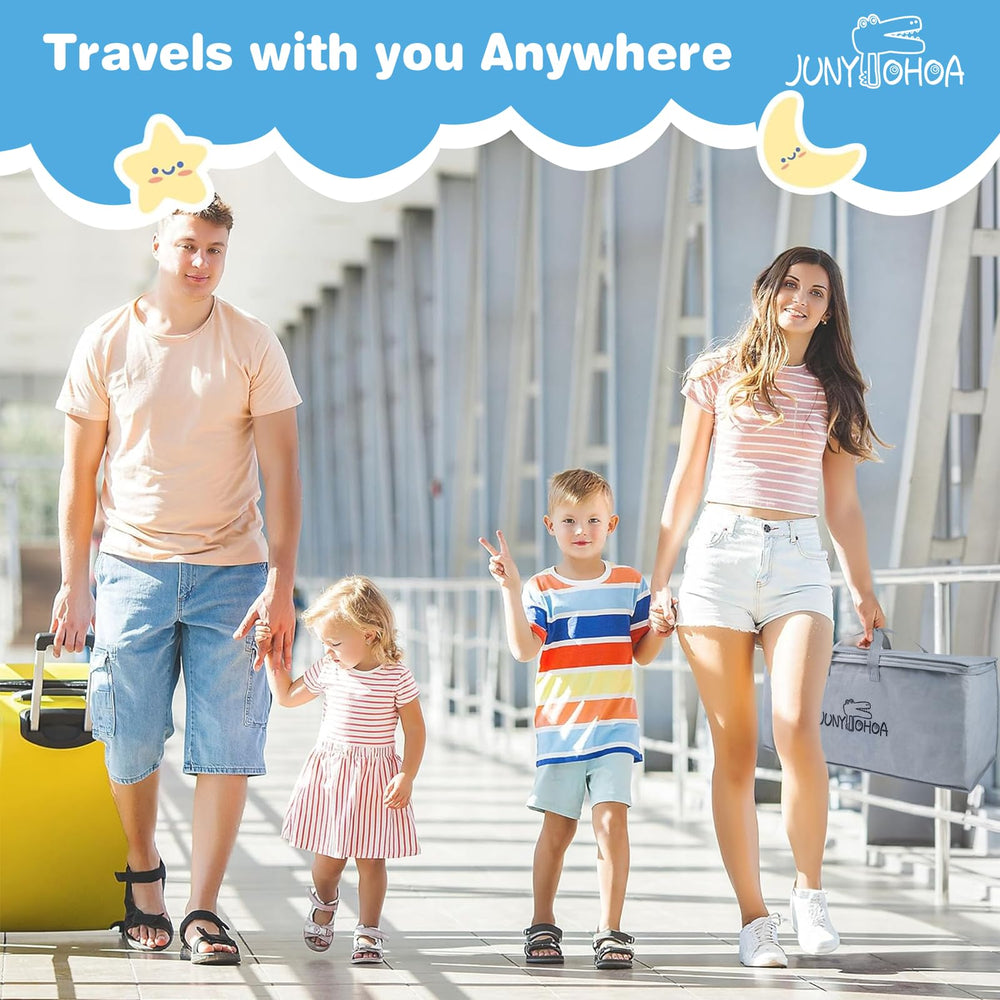 JUNYOHOA Trifold Pack and Play Mattress Certipur-US certified foam for safety.