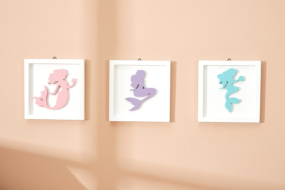 JunyRuny hanging mermaid decor is quick to install for easy room refresh.