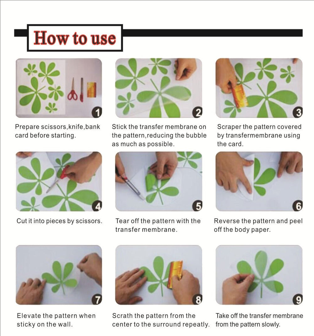 JURUOXIN waterproof wall sticker withstands spills and is easy to clean
