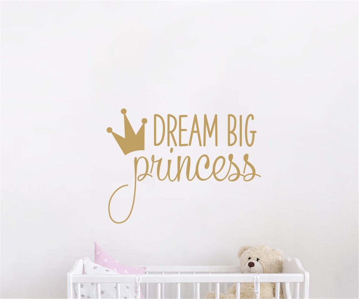 JURUOXIN Dream Big wall vinyl for baby girls, easy application and removable without wall damage.