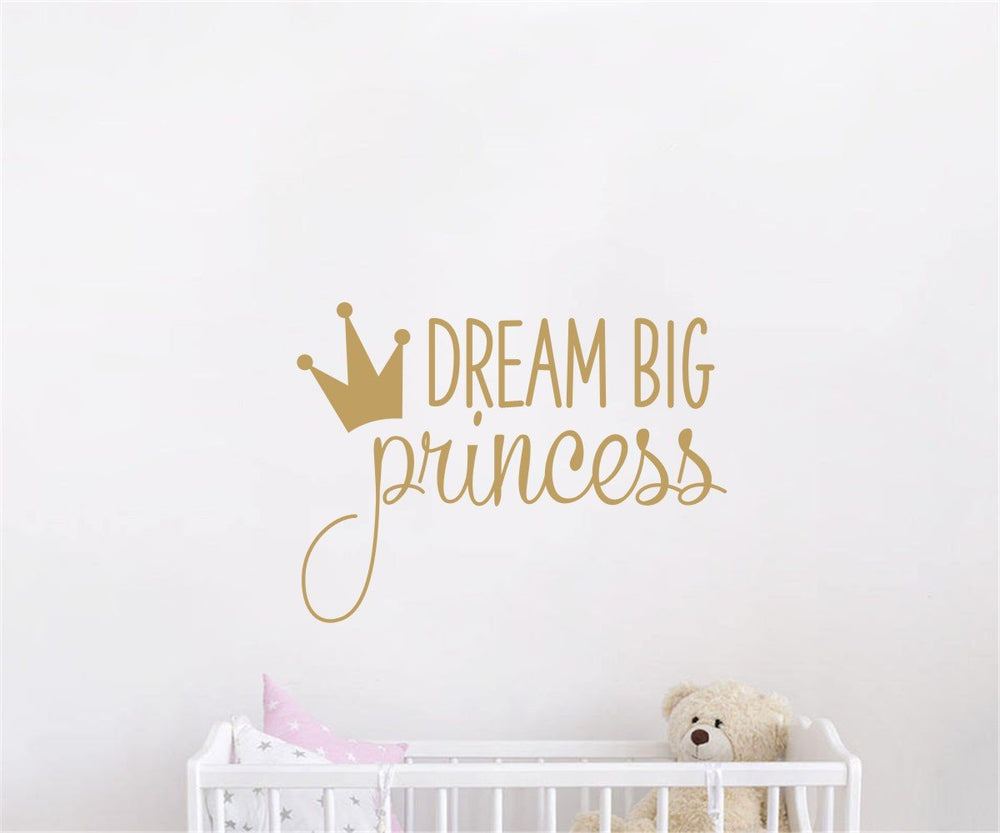 JURUOXIN Dream Big wall vinyl for baby girls, easy application and removable without wall damage.