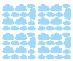 JURUOXIN Cloud Wall Decal canal blue clouds create a calming nursery backdrop.