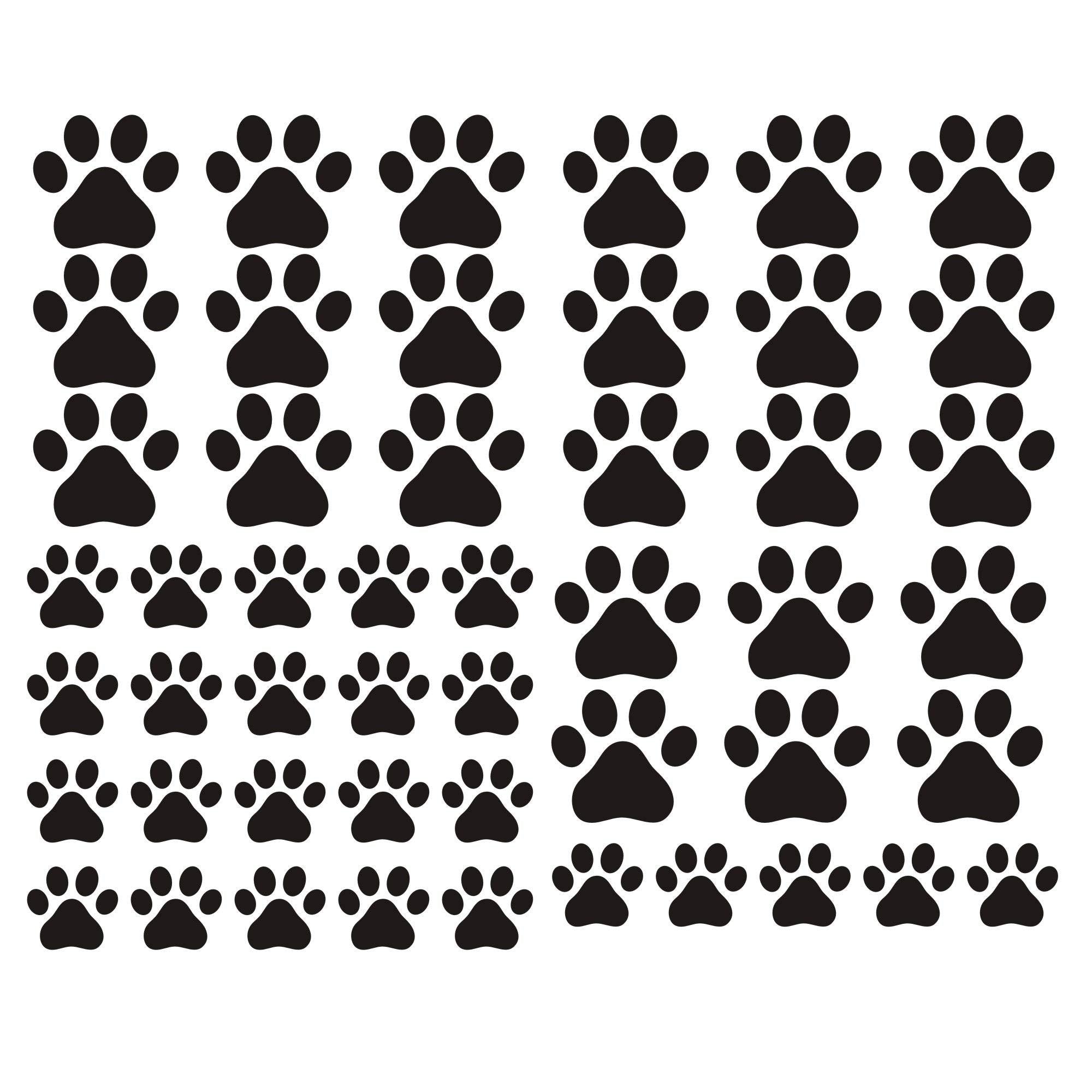 JURUOXIN dog paws wall decal, big paw 8x7.3 cm, ideal for nurseries.