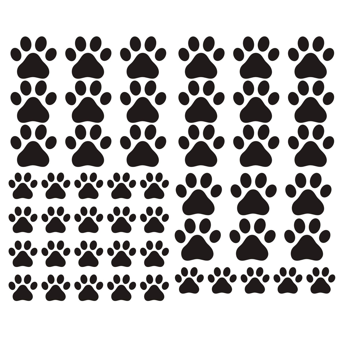 JURUOXIN dog paws wall decal, big paw 8x7.3 cm, ideal for nurseries.