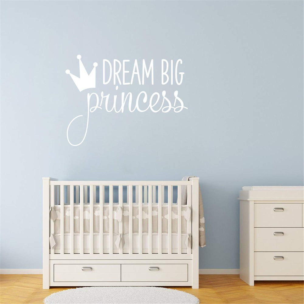 JURUOXIN white crown wall decal with matte finish reduces glare on walls.